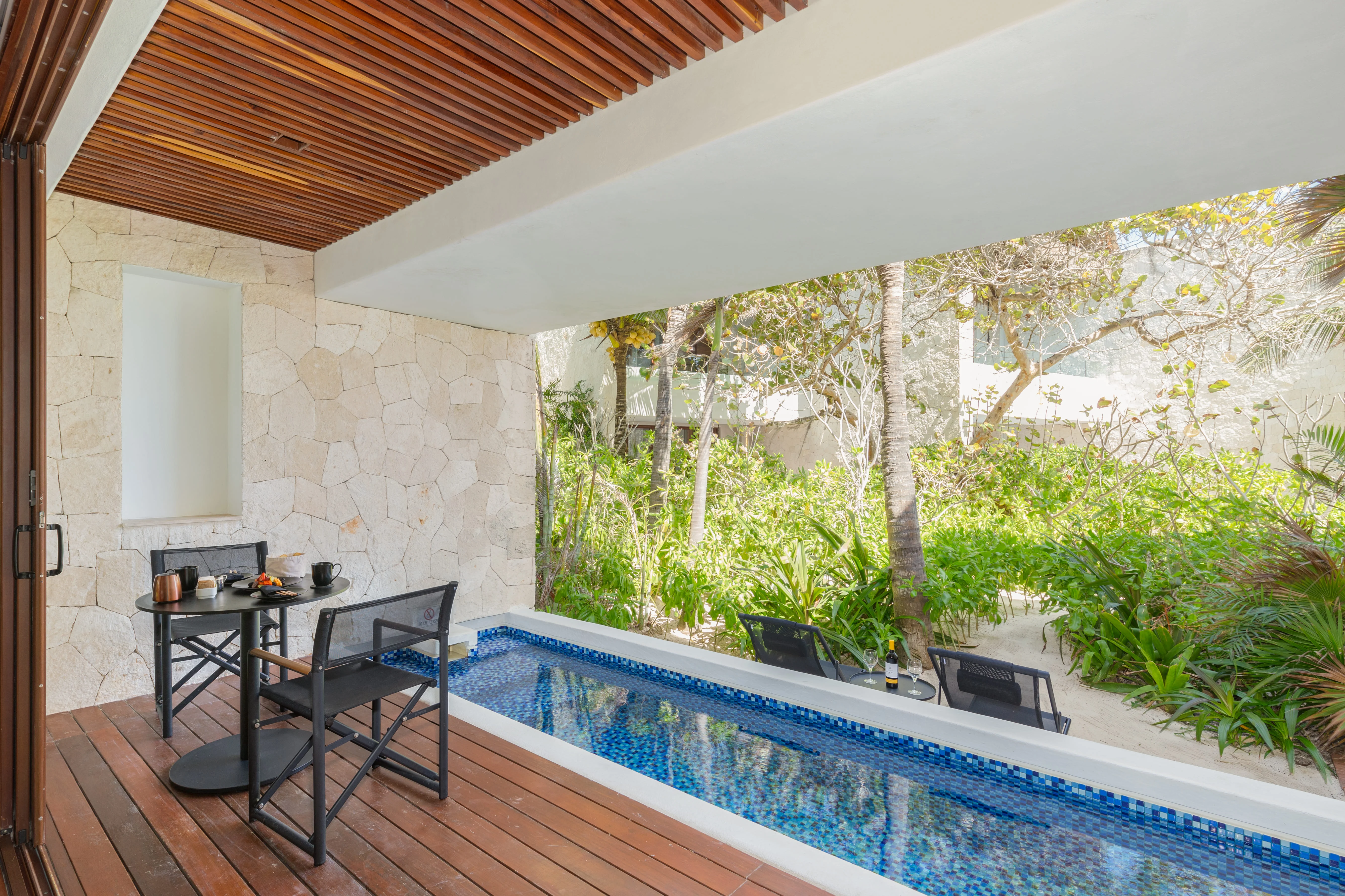 Jungle View Suite plunge pool surrounded by Tulum jungle